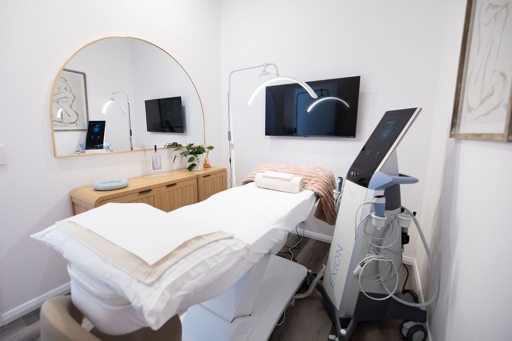 Exion treatment room at The Effortless Clinic, Gungahlin